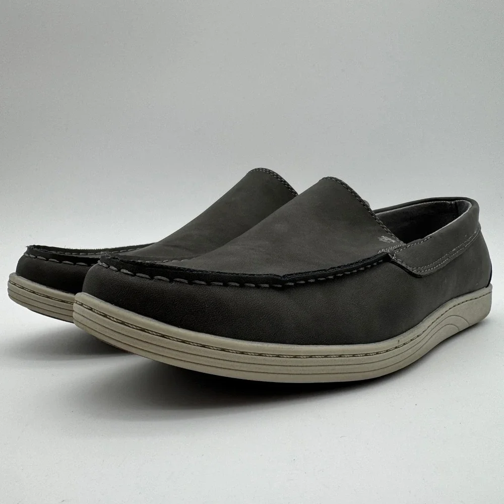 IZOD Seapoint Gray Slip On Casual Loafers Men's Size 9.5 New‎ With Box